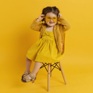Yellow Stylish Girls Dress